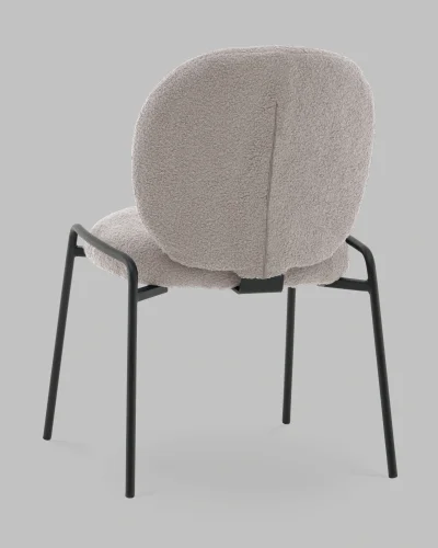 Стул Моллек букле светло-серый УТ000041521 Stool Group, серый/букле, ножки/сталь/чёрный, размеры - ***** фото 5