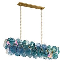 Люстра подвесная Лолли / Lolly 10492/1200R Blue LOFT IT синяя на 8 ламп, основание бронзовое в стиле современный 