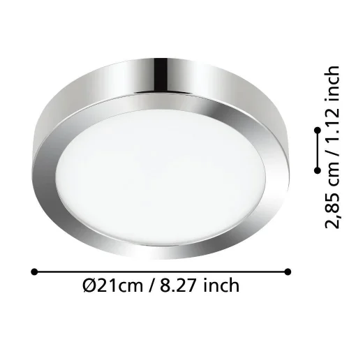 Светильник накладной LED Fueva 5 900641 Eglo белый 1 лампа, основание хром в стиле современный круглый фото 4