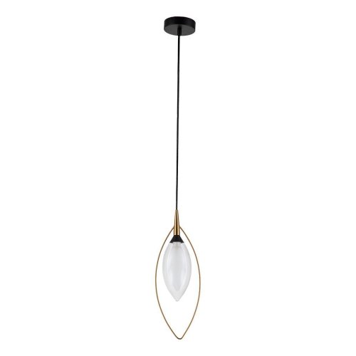 Светильник подвесной Fiore V000142 Indigo белый 1 лампа, основание чёрное в стиле современный 