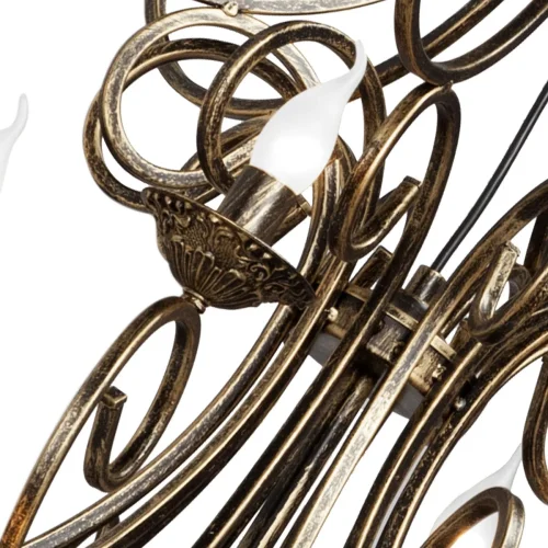 Люстра подвесная V1094-1/12+6+3 Vitaluce без плафона на 21 лампу, основание чёрное в стиле современный фото 2