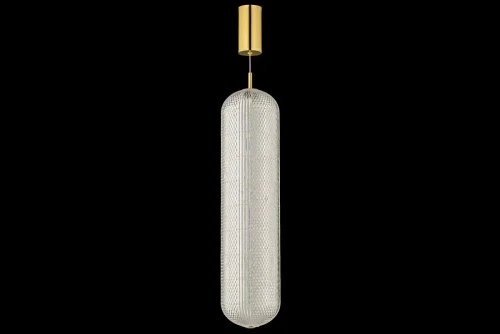 Светильник подвесной LED Candels L 1.P2 G Arti Lampadari прозрачный на 1 лампу, основание золотое в стиле современный фото 3 Светильник подвесной LED Candels L 1.P2 G Arti Lampadari прозрачный на 1 лампу, основание золотое в стиле современный фото 3