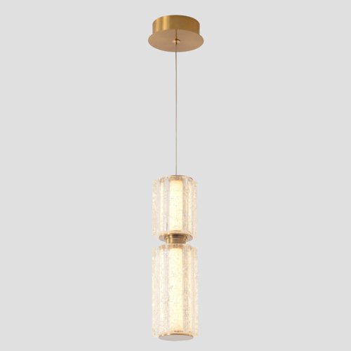 Светильник подвесной ЛЕД ANTIQUE SP23W LED BRASS Crystal Lux белый на 1 лампу, основание латунь в стиле классический трубочки фото 3