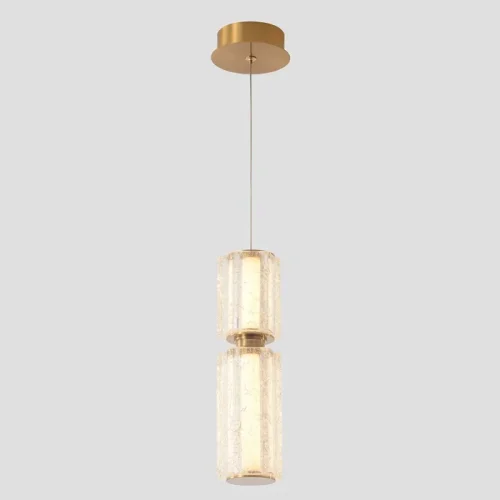 Светильник подвесной ЛЕД ANTIQUE SP23W LED BRASS Crystal Lux белый на 1 лампу, основание латунь в стиле классический трубочки фото 3