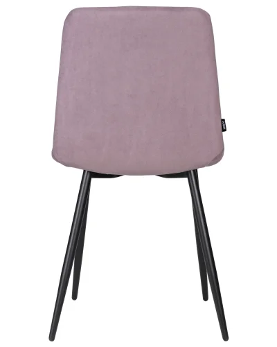 Стул обеденный  006 DOBRIN CHILLY ROMBO, цвет сиденья лавандовый Simple 48, цвет основания черный Dobrin, розовый сиреневый/велюр, ножки/металл/чёрный, размеры - ****460*550 фото 5