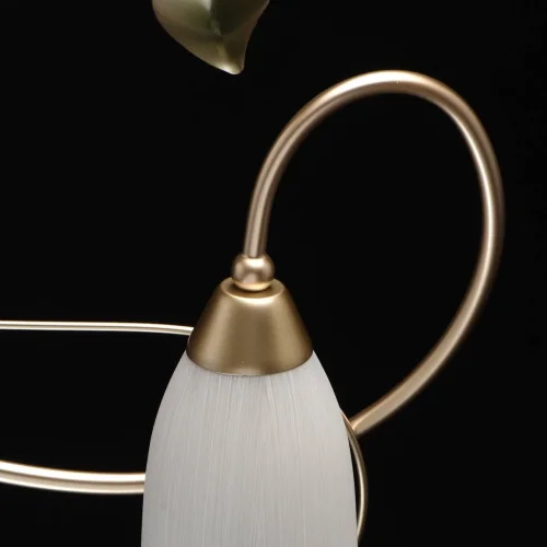 Люстра потолочная Верона 334013006 MW-Light белая на 6 ламп, основание золотое в стиле флористика  фото 9