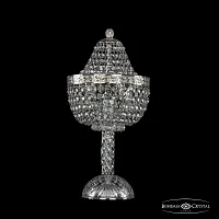 Настольная лампа 19281L4/H/20IV Ni Bohemia Ivele Crystal прозрачная 3 лампы, основание никель металл в стиле классический sp