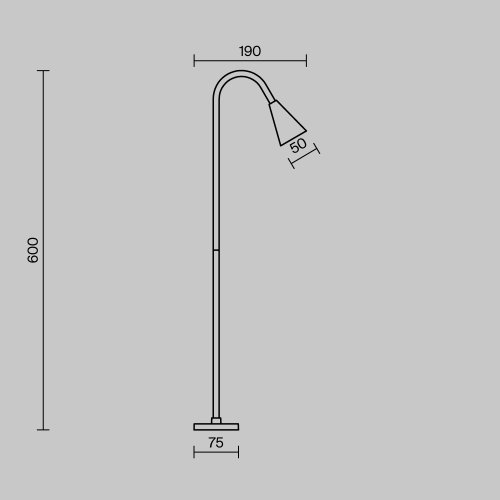 Парковый светильник LED Barb O531FL-L3B3K Maytoni уличный IP65 чёрный на 1 лампу, плафон чёрный в стиле современный хай-тек LED фото 7