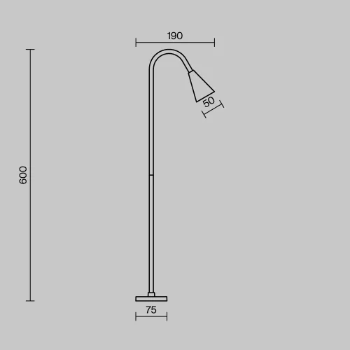 Парковый светильник LED Barb O531FL-L3B3K Maytoni уличный IP65 чёрный на 1 лампу, плафон чёрный в стиле современный хай-тек LED фото 9