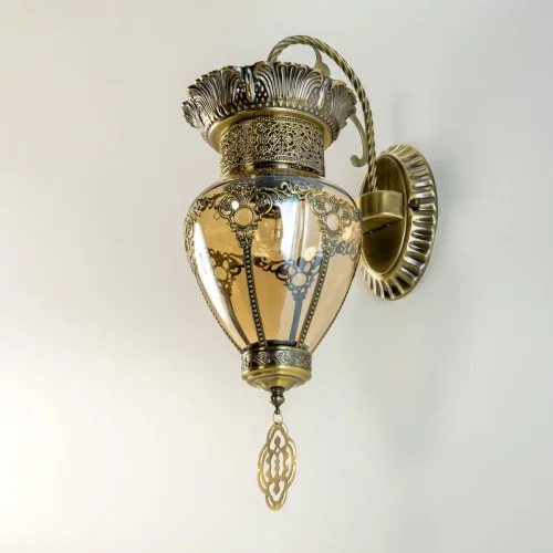 Бра Каир CL419413 Citilux янтарный на 1 лампа, основание бронзовое в стиле восточный  фото 3