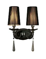 Бра Fabione LDW 1200-2 BK Lumina Deco чёрный 2 лампы, основание чёрное в стиле классический 