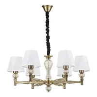 Люстра подвесная 672/6S Brass Escada белая на 6 ламп, основание бронзовое в стиле современный 