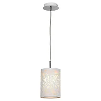 Светильник подвесной VETERE LSF-2306-01 Lussole бежевый 1 лампа, основание хром в стиле современный 