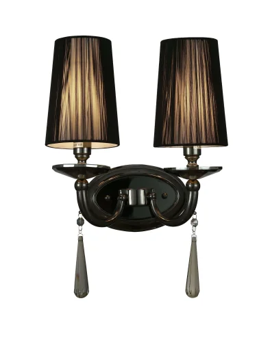 Бра Fabione LDW 1200-2 BK Lumina Deco чёрный на 2 лампы, основание чёрное в стиле классический 