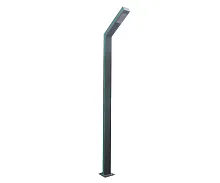 Парковый светильник LED с солнечной батареей Рагги 09202-F,16(07) Kink Light уличный IP54 серый на 1 лампу, плафон серый в стиле современный LED