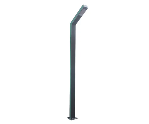 Парковый светильник LED с солнечной батареей Рагги 09202-F,16(07) Kink Light уличный IP54 серый на 1 лампу, плафон серый в стиле современный LED