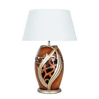 Настольная лампа Ruby A4064LT-1BR Arte Lamp белая 1 лампа, основание коричневое керамика в стиле прованс современный 