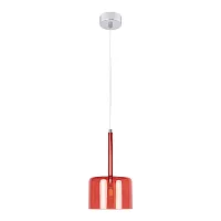 Светильник подвесной Spillray 10232/A Red LOFT IT красный 1 лампа, основание хром в стиле современный 
