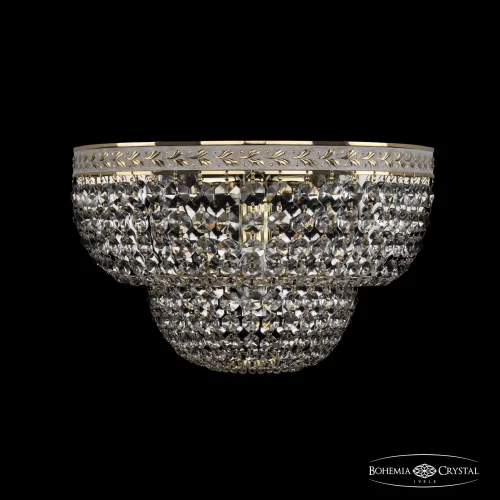 Бра 19101B/35IV GW Bohemia Ivele Crystal прозрачный на 3 лампы, основание золотое в стиле классический sp