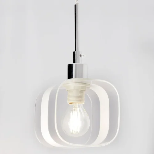 Светильник подвесной Вирта CL139012 Citilux прозрачный 1 лампа, основание чёрное в стиле современный  фото 5