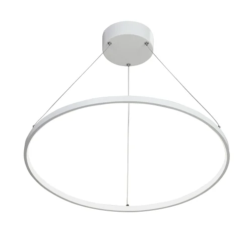 Светильник подвесной LED V4665-0/1S Vitaluce без плафона 1 лампа, основание белое в стиле хай-тек кольца фото 3