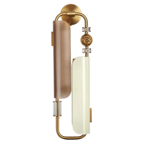 Бра Lion 5467/10WL Odeon Light коричневый белый на 1 лампу, основание античное бронза в стиле современный эклектика арт-деко Бра Lion 5467/10WL Odeon Light коричневый белый на 1 лампу, основание античное бронза в стиле современный эклектика арт-деко