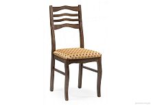 Деревянный стул Амадиу темно-коричневый 577888 Woodville, бежевый/ткань, ножки/массив березы/коричневый, размеры - ****420*490