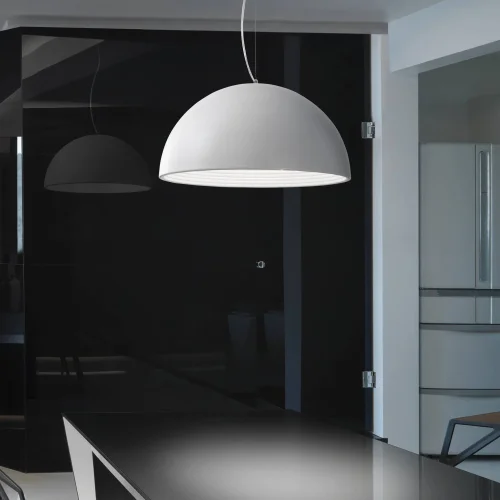 Светильник подвесной FOLK SP1 D50 BIANCO Ideal Lux белый на 1 лампу, основание белое в стиле современный фото 2