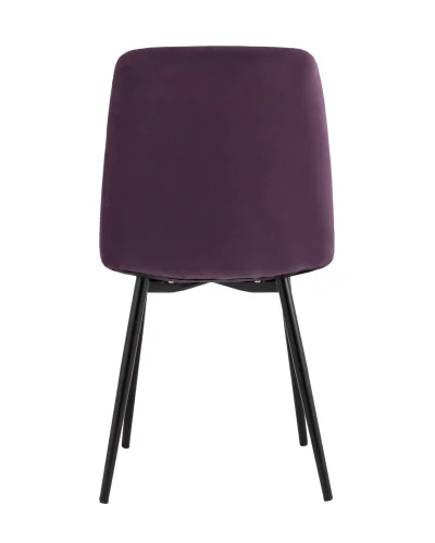 Стул Oliver велюр фиолетовый УТ000036029 Stool Group, фиолетовый/велюр, ножки/металл/чёрный, размеры - ****450*530 фото 5