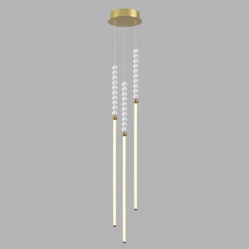 Светильник подвесной LED Monella 6639/33L Odeon Light белый 1 лампа, основание античное бронза в стиле современный каскад фото 4
