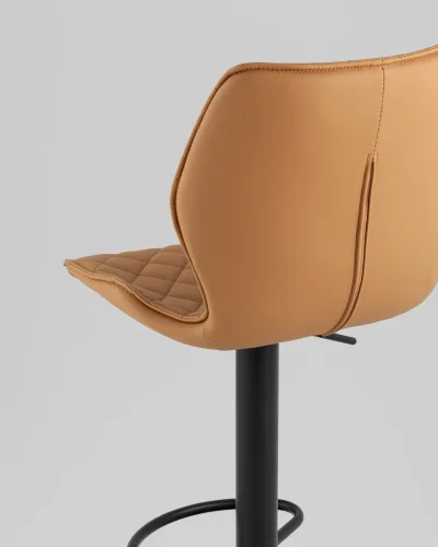 Стул барный Dome, экокожа, коричневый УТ000039360 Stool Group, коричневый/экокожа, ножки//чёрный, размеры - ****445*520 фото 3