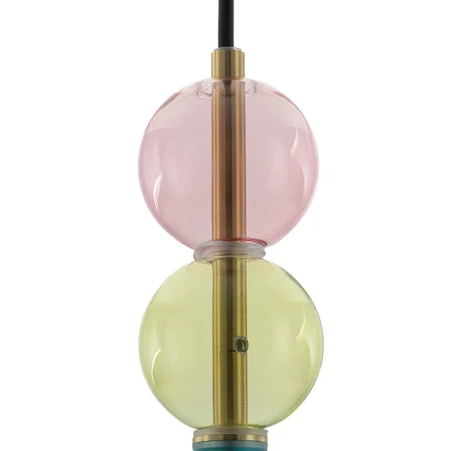 Светильник подвесной Tendy CL244021 Citilux прозрачный разноцветный на 1 лампу, основание латунь в стиле классический современный фото 2
