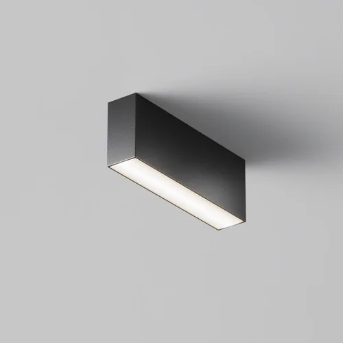 Светильник накладной LED Basis C068CL-12W3-6K-B Maytoni чёрный на 1 лампу, основание чёрное в стиле современный хай-тек прямоугольник