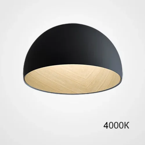 Светильник потолочный BARA B D35 Black 4000К 224000-23 ImperiumLoft чёрный на 1 лампу, основание коричневое в стиле современный скандинавский минимализм 