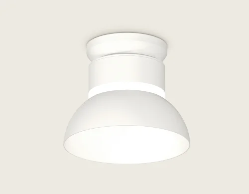Светильник накладной XS8101046 Ambrella light белый 1 лампа, основание белое в стиле современный хай-тек круглый фото 3