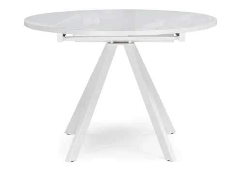 Стеклянный стол Трейси 110 110(150)х100х75 белый 516561 Woodville столешница белая из стекло фото 3