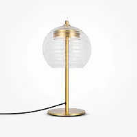 Настольная лампа LED Rueca P060TL-L12BSK1 Maytoni прозрачная 1 лампа, основание чёрное металл в стиле современный 
