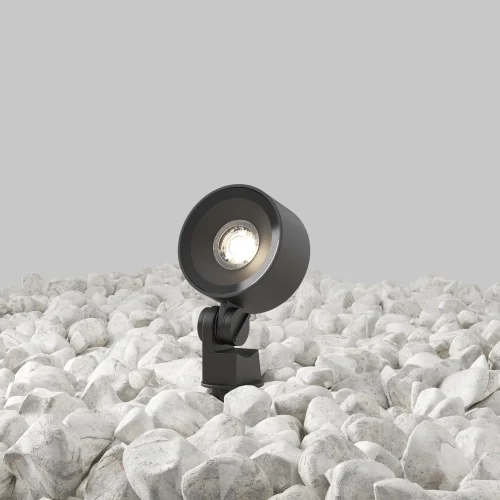 Ландшафтный светильник LED Core O495FL-L10B3K Maytoni уличный IP65 чёрный на 1 лампу, плафон чёрный в стиле современный хай-тек LED фото 4