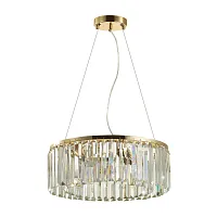 Люстра подвесная Vassa 4987/6 Odeon Light прозрачная на 6 ламп, основание золотое в стиле модерн 