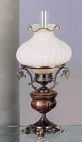 Настольная лампа P 2442 G Reccagni Angelo белая 1 лампа, основание бронзовое дерево металл в стиле кантри 