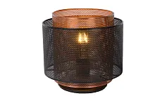 Настольная лампа лофт Orrin 02504/01/30 Lucide медь чёрная 1 лампа, основание чёрное металл в стиле современный лофт 