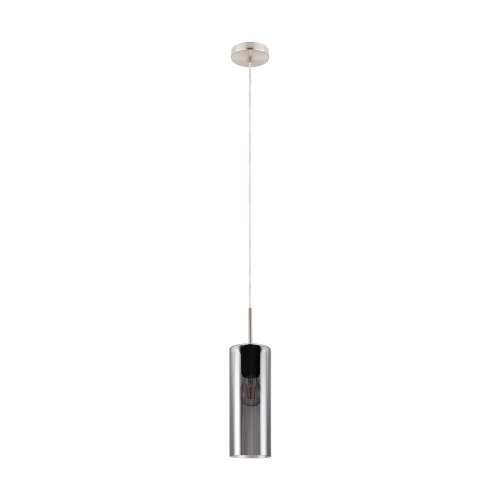Светильник подвесной Selvino 98694 Eglo чёрный серый 1 лампа, основание матовое никель в стиле современный трубочки