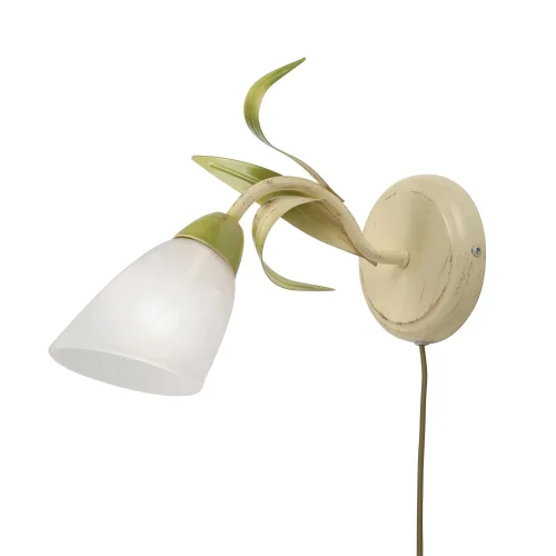 Бра V1535/1A Vitaluce белый на 1 лампу, основание бежевое в стиле флористика фото 3 Бра V1535/1A Vitaluce белый на 1 лампу, основание бежевое в стиле флористика фото 3