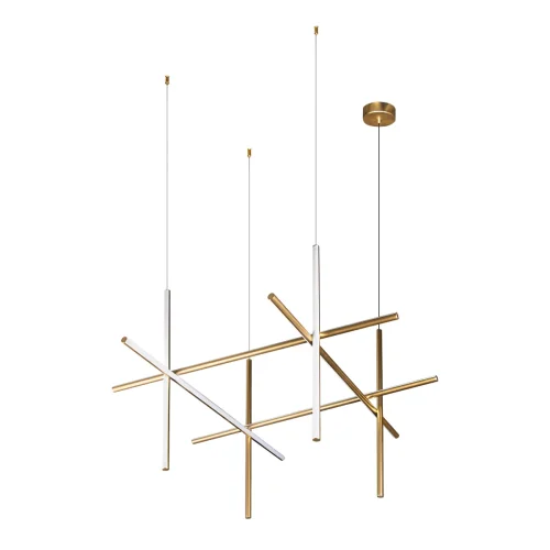 Светильник подвесной LED Coordinates 10393/A LOFT IT белый матовый золото на 6 ламп, основание матовое золото в стиле хай-тек фото 3