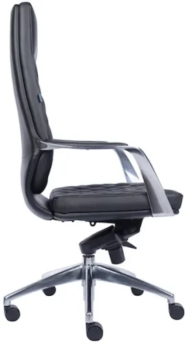 Офисное кресло Roma Кожаное Черный EP-752 Leather Black Everprof, чёрный/кожа, ножки//, размеры - 1210*1290***670* фото 2
