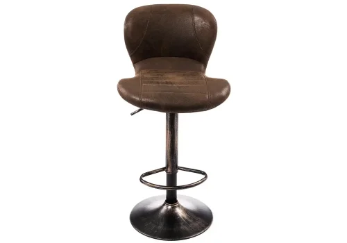 Барный стул Hold vintage 1792 Woodville, коричневый/ткань, ножки/металл/коричневый, размеры - *1090***450*490 фото 8