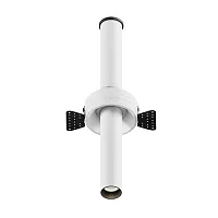 Светильник точечный LED Focus T C140TRS-L300-7W4K-W Maytoni белый на 1 лампу, основание белое в стиле хай-тек современный для затирки круглый трубочки