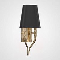 Настенный светильник Crystal Light Brunilde Ipe Cavalli H52 Gold/Black 189450-22 ImperiumLoft чёрный 2 лампы, основание золотое в стиле современный 