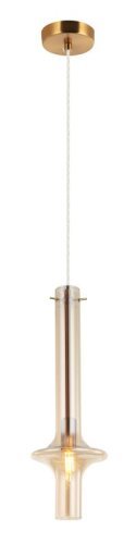 Светильник подвесной Glaso 2151/52/01P Stilfort янтарный 1 лампа, основание бронзовое в стиле современный трубочки