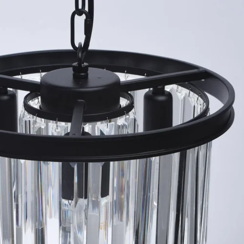 Светильник подвесной Гослар 498015103 MW-Light прозрачный 3 лампы, основание чёрное в стиле модерн  фото 8